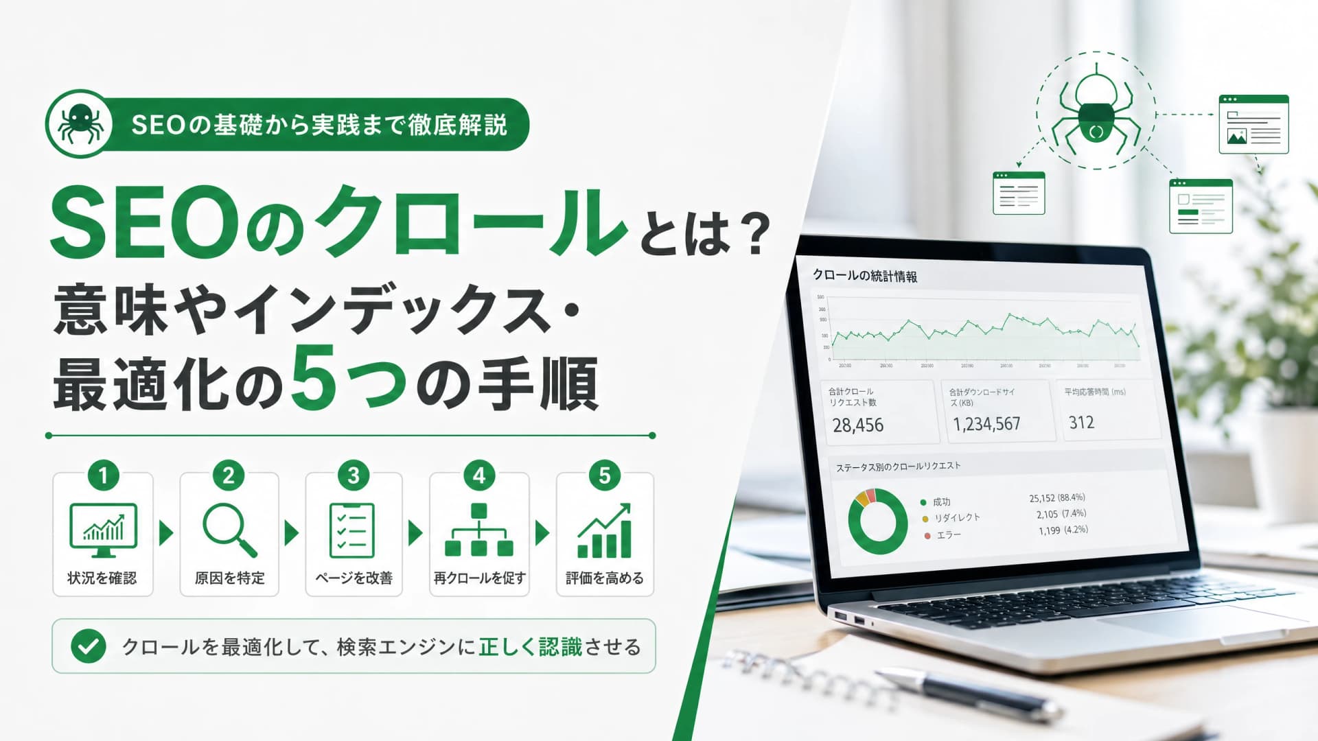 SEOのクロールとは？意味やインデックス・最適化の5つの手順