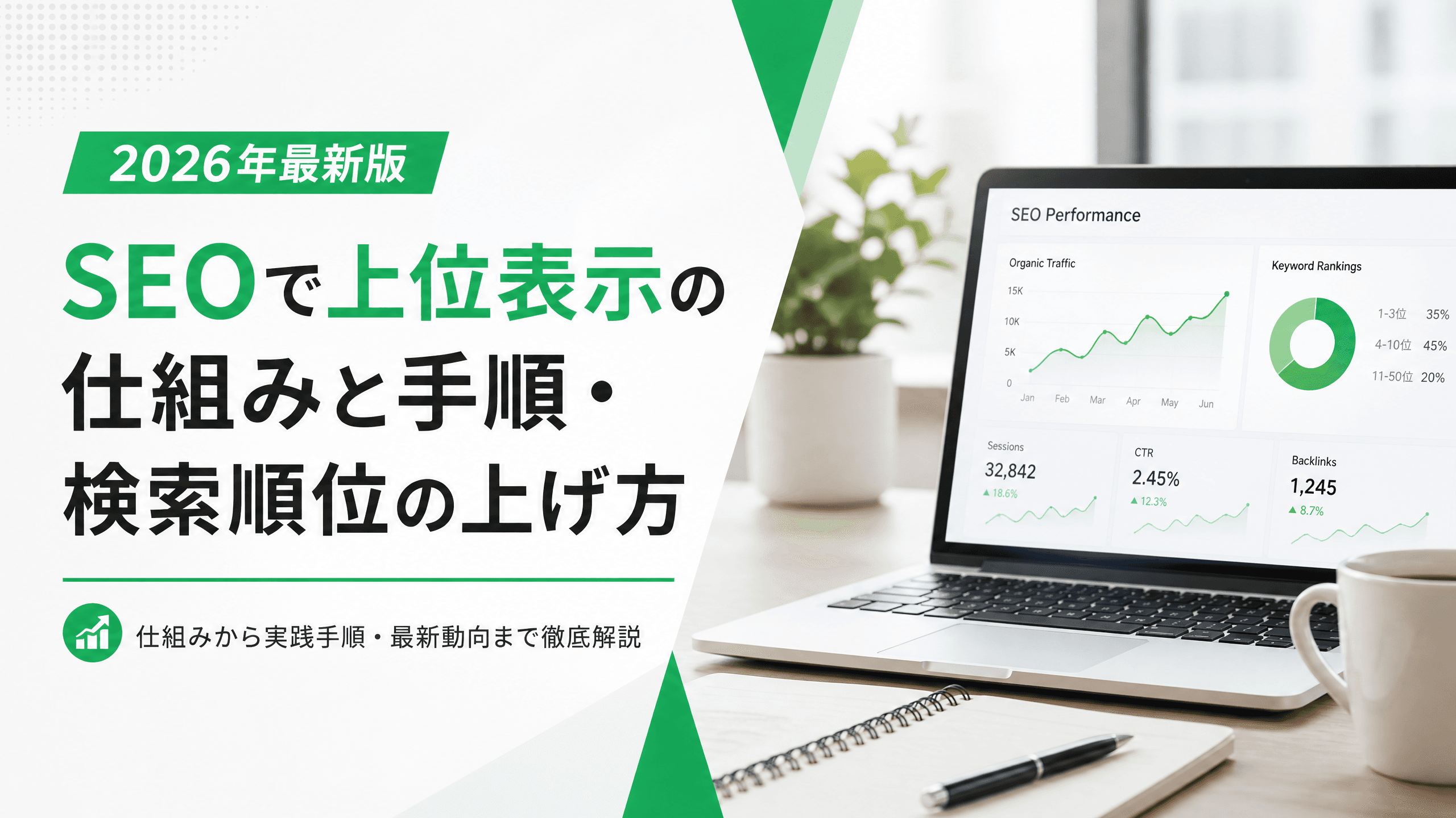 SEOで上位表示の仕組みと手順・検索順位の上げ方【2026年】