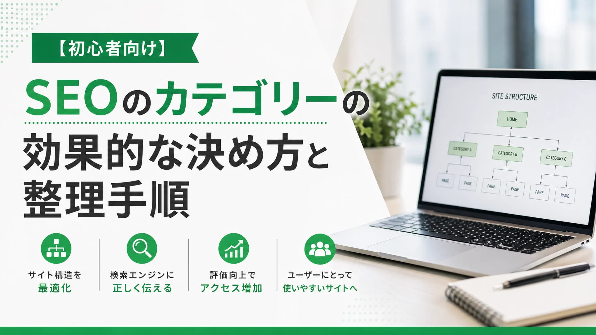 SEOのカテゴリーの効果的な決め方と整理手順【初心者向け】