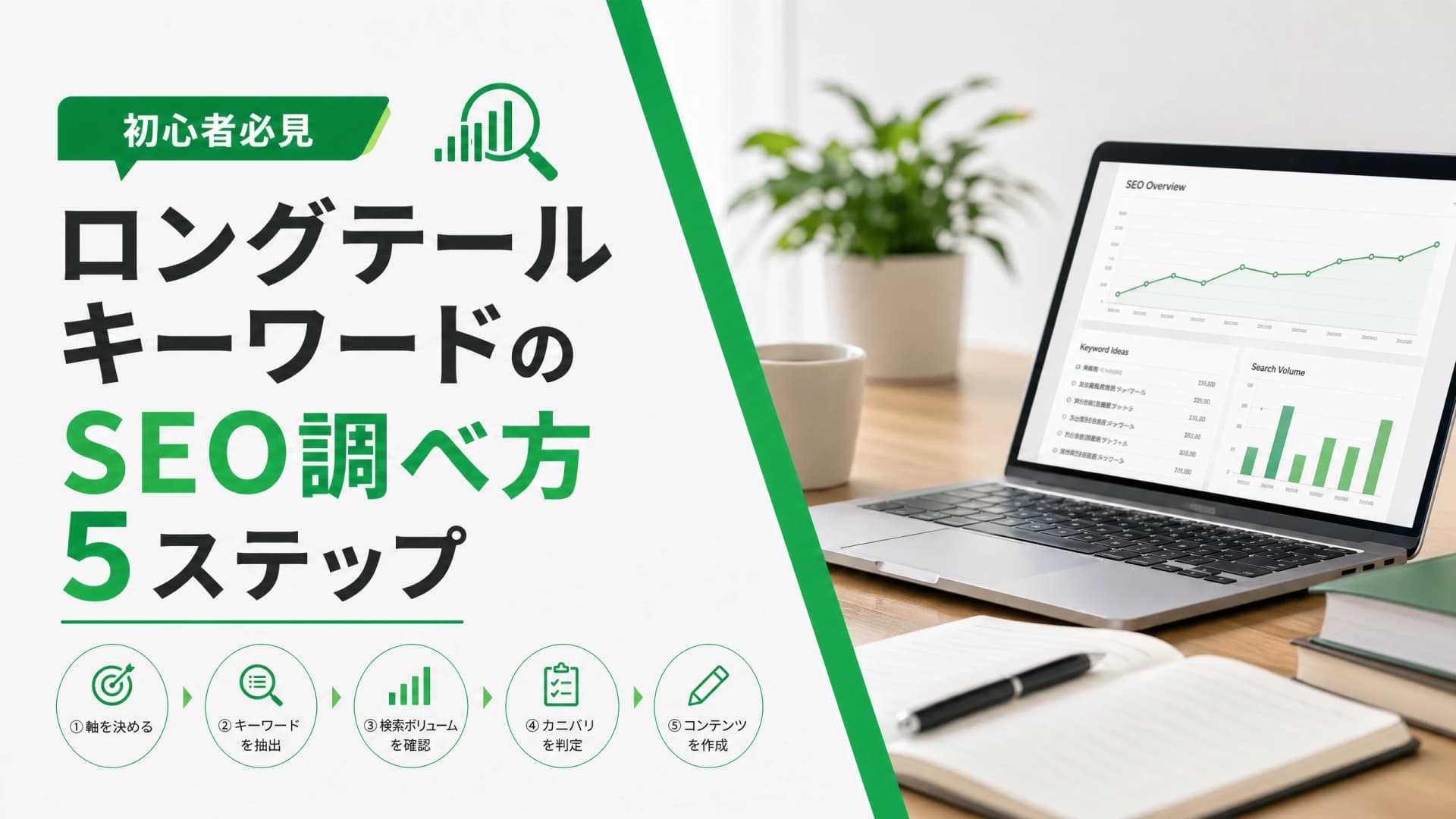 ロングテールキーワードのSEO調べ方5ステップ【初心者必見】