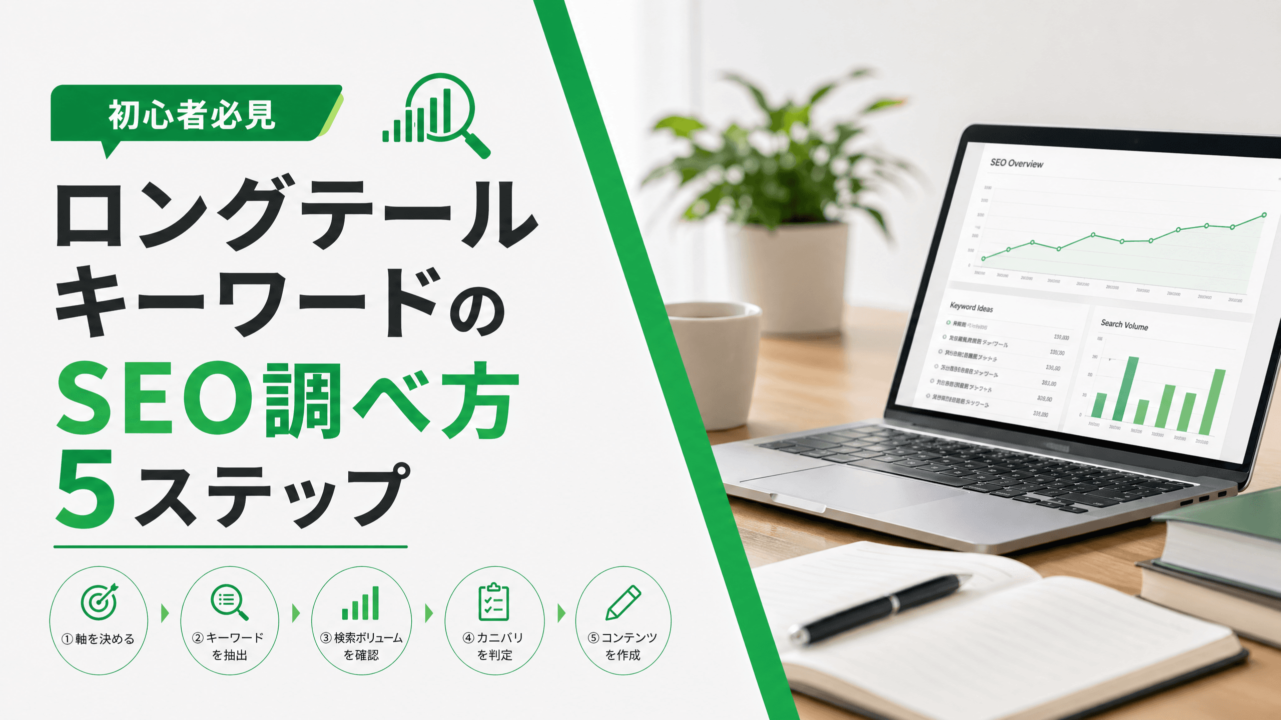 ロングテールキーワードのSEO調べ方5ステップ【初心者必見】